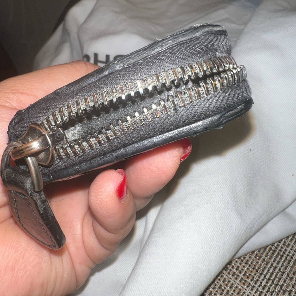 Bottega Veneta Black Zippy Cardholder coin purse Authentic